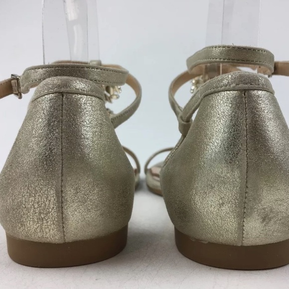 Badgley Mischka Bling Crystals Women Lilli Dress Sandals Size 6 1/2 Silver - Picture 6 of 8